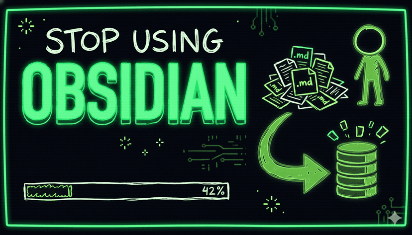 Why Obsidian and Markdown is the wrong approach for personal knowledge management