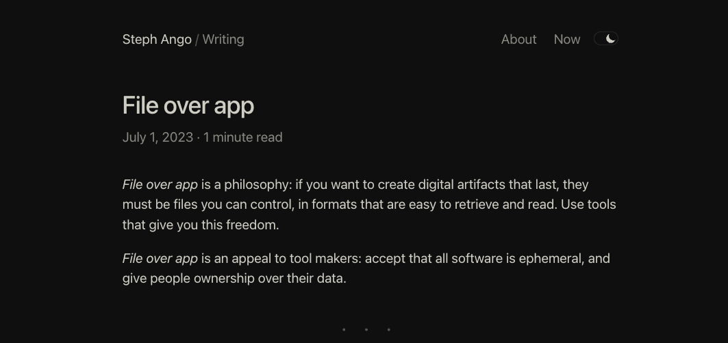 Steph Ango - File Over App